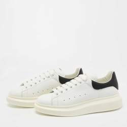 Pre Owned Alexander McQueen White Leather Oversized Sneakers Size 44