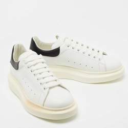Pre Owned Alexander McQueen White Leather Oversized Sneakers Size 44