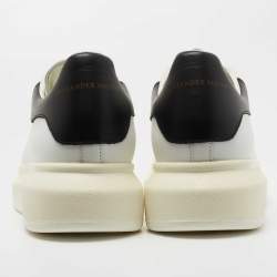 Pre Owned Alexander McQueen White Leather Oversized Sneakers Size 44