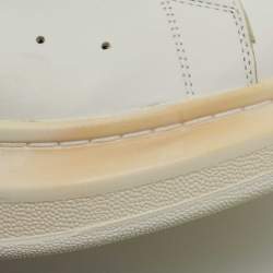 Pre Owned Alexander McQueen White Leather Oversized Sneakers Size 44