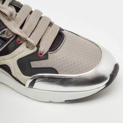 Pre Owned Alexander McQueen Multicolo Leather and Mesh Runner Sneakers Size 44
