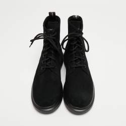 Alexander McQueen Black Suede High Top Sneakers Size 41