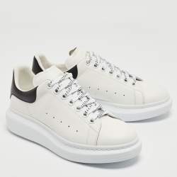 Alexander McQueen White/Black Leather Larry Sneakers Size 41