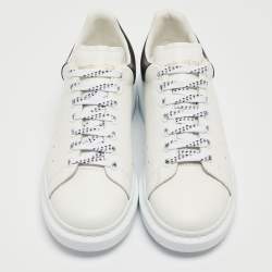Alexander McQueen White/Black Leather Larry Sneakers Size 41
