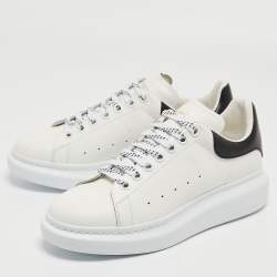 Alexander McQueen White/Black Leather Larry Sneakers Size 41