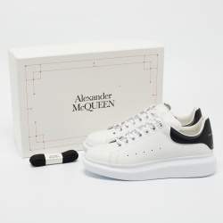 Alexander McQueen White/Black Leather Larry Sneakers Size 41