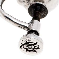 Alexander McQueen Silver Tone Single Skull Earring