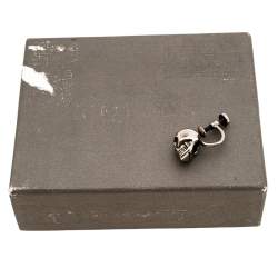 Alexander McQueen Silver Tone Single Skull Earring