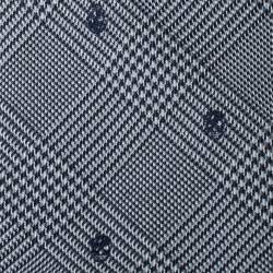 Pre Owned Alexander McQueen Grey Skull Silk Wool Prince of Wales Check Tie