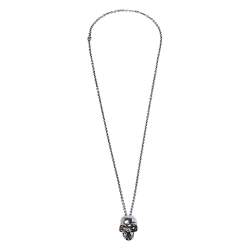 مملوكة مسبقًا قلادة أليكساندر ماكوين جمجمة مقسومة فضي اللون