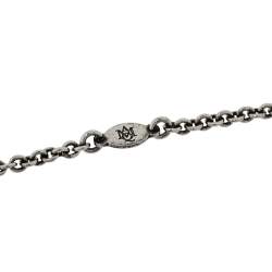 مملوكة مسبقًا Alexander McQueen Divided Skull Silver Tone Long Chain Necklace