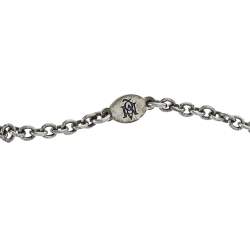 مملوكة مسبقًا قلادة أليكساندر ماكوين دلاية جمجمة مقسمة معدن فضي اللون