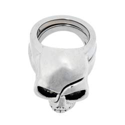 مملوكة مسبقًا خاتم أليكساندر ماكوين جمجمة مقسومة فضي اللون مقاس 19