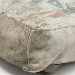 Alexander McQueen Multicolor Suede Skull Printed Backpack