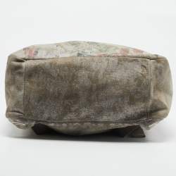Alexander McQueen Multicolor Suede Skull Printed Backpack