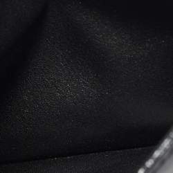 Pre Owned  Alexander Mcqueen Black Logo Print Leather Card Holder