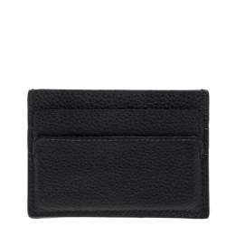  Alexander Mcqueen Black Leather Skull Card Holder