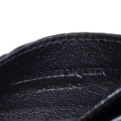  Alexander Mcqueen Black Leather Skull Card Holder
