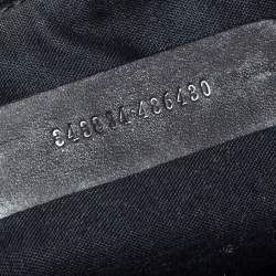 Pre Owned Alexander McQueen Black Ribcage Embossed Leather Wristlet Clutch