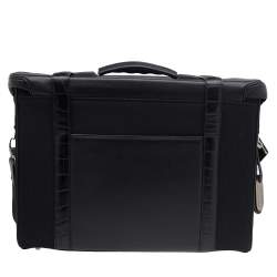 Samsonite Black Label Alexander McQueen Leather And Canvas Boarding Bag