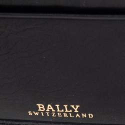 Bally Black Leather and Canvas Bifold Wallet 
