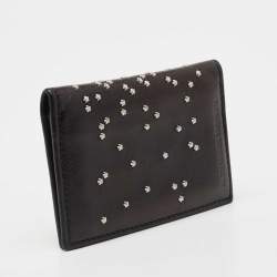 Alexander McQueen Black Studded Leather Card Case