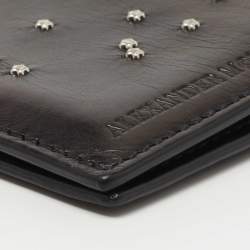 Alexander McQueen Black Studded Leather Card Case