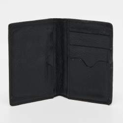 Pre Owned Alexander McQueen Black Leather Studded Skull Card Holder