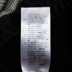 Alexander McQueen Black/White Patterned Cotton Trackpants L