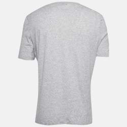 Alexander McQueen Grey Floral Print Jersey T-Shirt XS