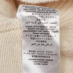 Alexander McQueen Beige Skull Cable Knit Sweater L