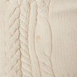 Alexander McQueen Beige Skull Cable Knit Sweater L