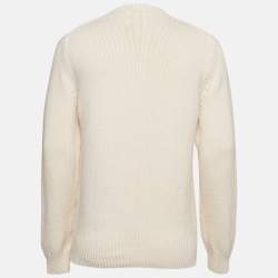 Alexander McQueen Beige Skull Cable Knit Sweater L