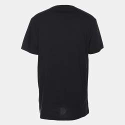 Alexander McQueen Navy Blue Jersey Logo Crew Neck T-Shirt S