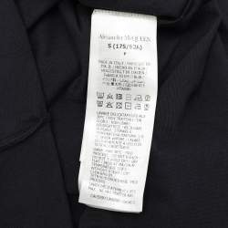Alexander McQueen Navy Blue Jersey Logo Crew Neck T-Shirt S