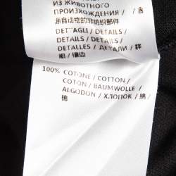 Pre Owned Alexander McQueen Black Cotton Pique Harness Detail Polo T-Shirt L