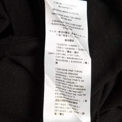 Pre Owned Alexander McQueen Black Cotton Pique Harness Detail Polo T-Shirt L