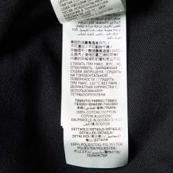 Pre Owned Alexander McQueen Black Cotton Logo Harness Strap Polo T-Shirt L