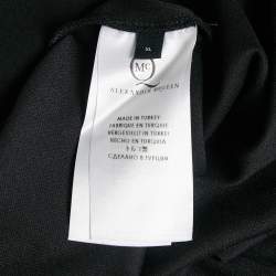 Pre Owned Alexander McQueen Black Cotton Blade Badge Detail T-Shirt XL