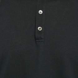 Pre Owned Alexander McQueen Navy Blue Cotton Pique Harness Polo T-Shirt XL