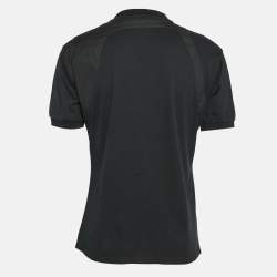 Pre Owned Alexander McQueen Navy Blue Cotton Pique Harness Polo T-Shirt XL