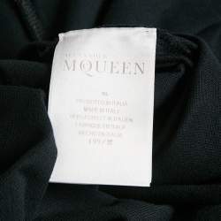 Pre Owned Alexander McQueen Navy Blue Cotton Pique Harness Polo T-Shirt XL