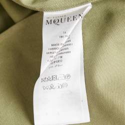 Pre Owned Alexander McQueen Green Applique Cotton Shirt L