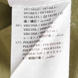 Pre Owned Alexander McQueen Green Applique Cotton Shirt L