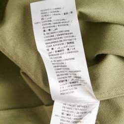 Pre Owned Alexander McQueen Green Applique Cotton Shirt L