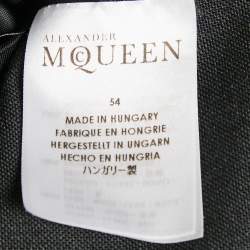 Alexander McQueen Grey Wool Button Front Jacket XXL