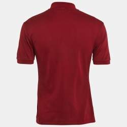 Alexander McQueen Burgundy Cotton Pique Polo T-Shirt M