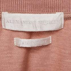 Alexander McQueen Pale Pink Cotton Pique Polo T-Shirt M