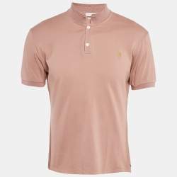 Alexander McQueen Pale Pink Cotton Pique Polo T-Shirt M