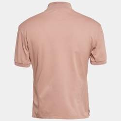 Alexander McQueen Pale Pink Cotton Pique Polo T-Shirt M